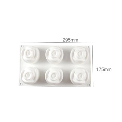Rose shaped dessert mold