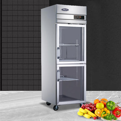 Small double-glass door air-cooled display cabinet SG500C2F