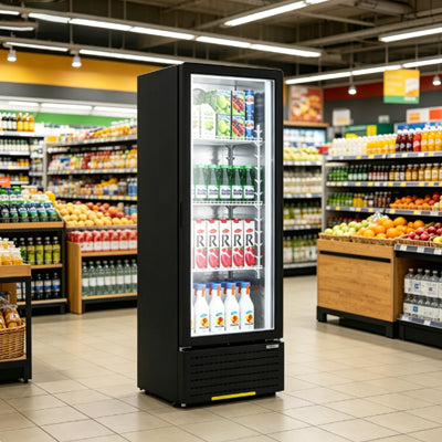 Flat-top round-corner single-door refrigerated display cabinet LSC-150FYP/150FYPE