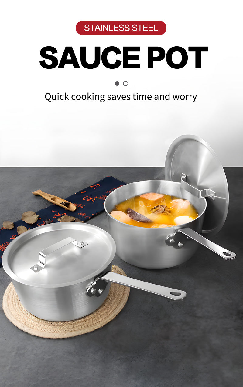 20CM double bottom aluminum sauce pot