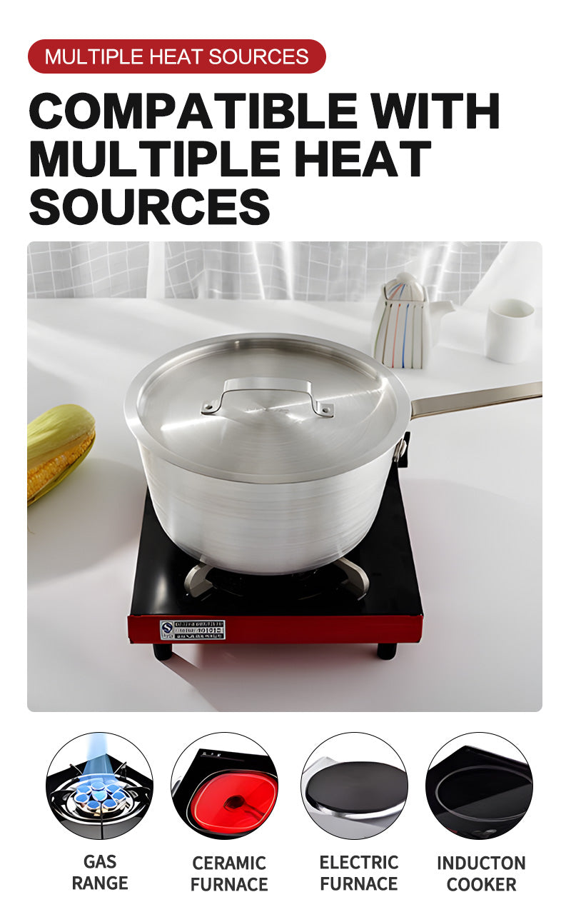 20CM double bottom aluminum sauce pot