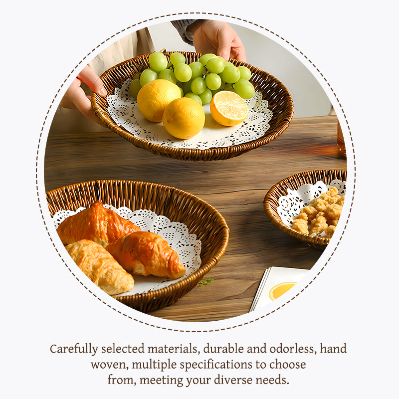 Circular flat bottomed deep basket HT-734