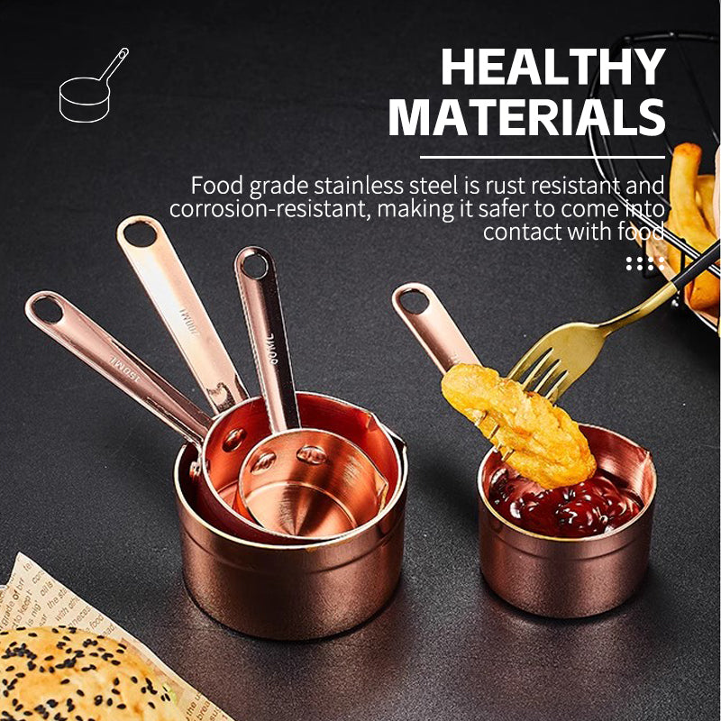 Pot round handle juice spoon rose color 150ml (C195-845)