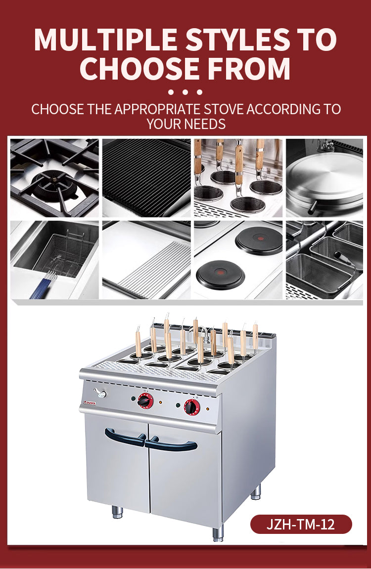 Electric noodle stove with cabinet holder