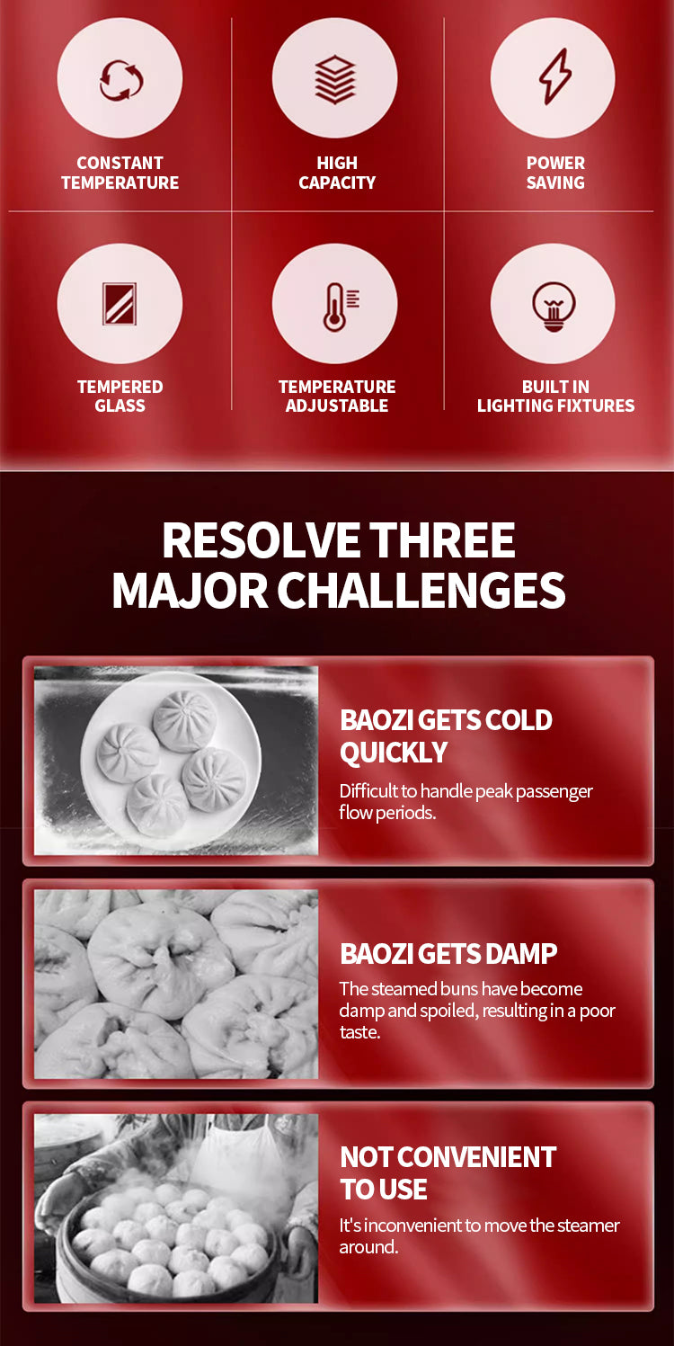 Efficient food display steamer