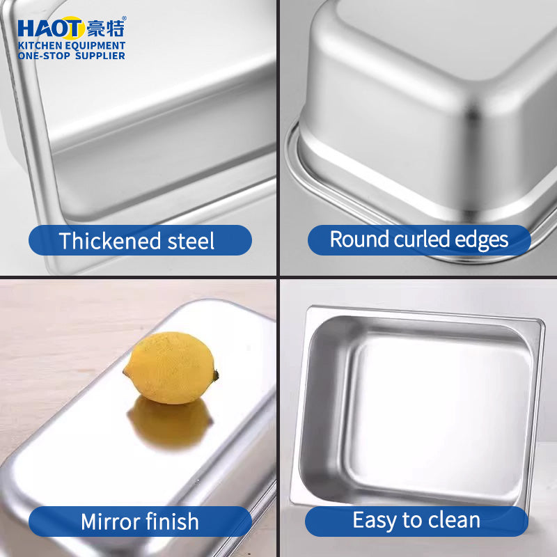 European style professional stainless steel GN food pot (1/3 size)