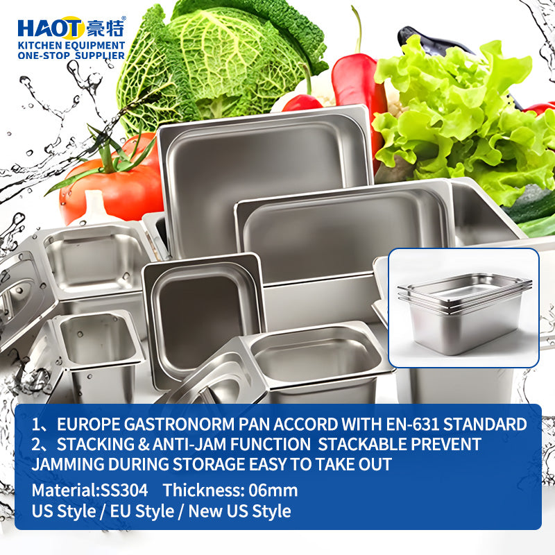 European style professional stainless steel GN food pot (1/3 size)