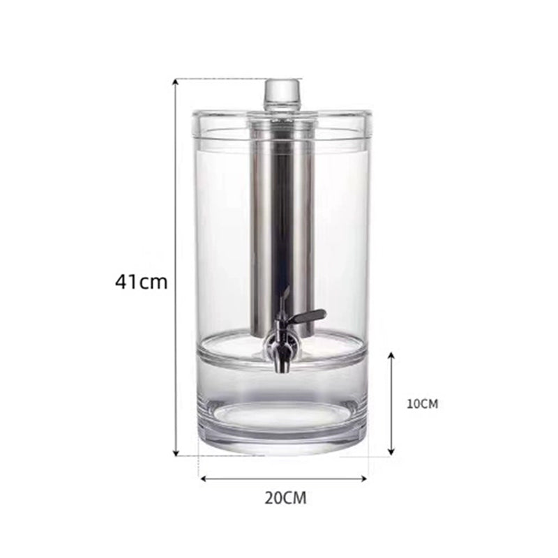 Round fruit juice cauldron (stainless steel ice cream)