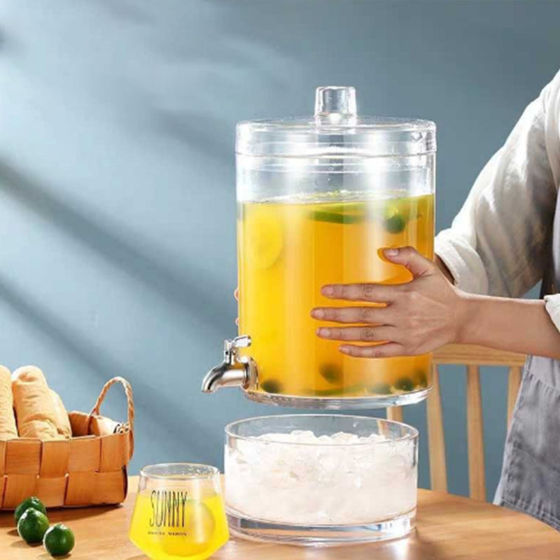 Round fruit juice cauldron (without icicles)