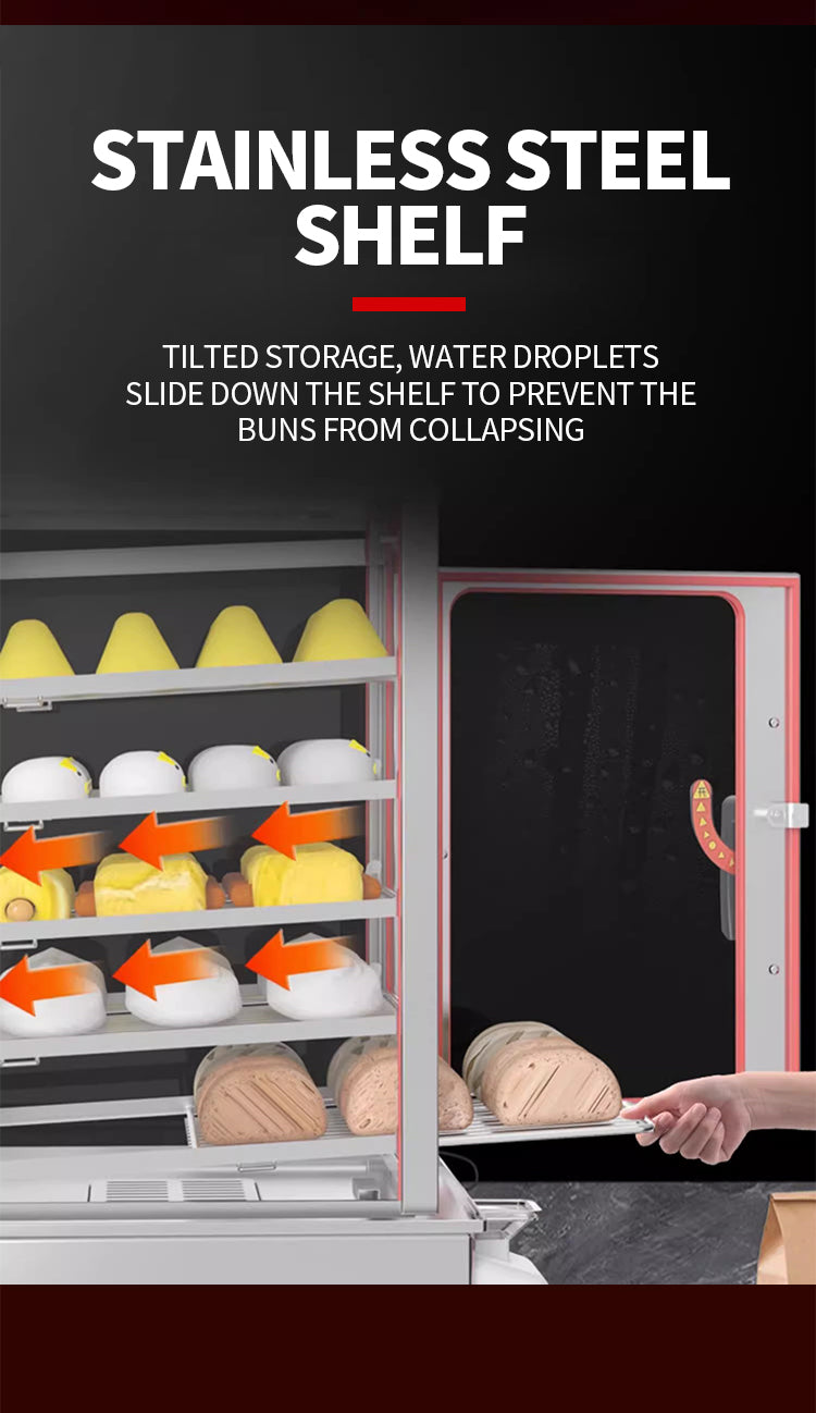 Efficient food display steamer