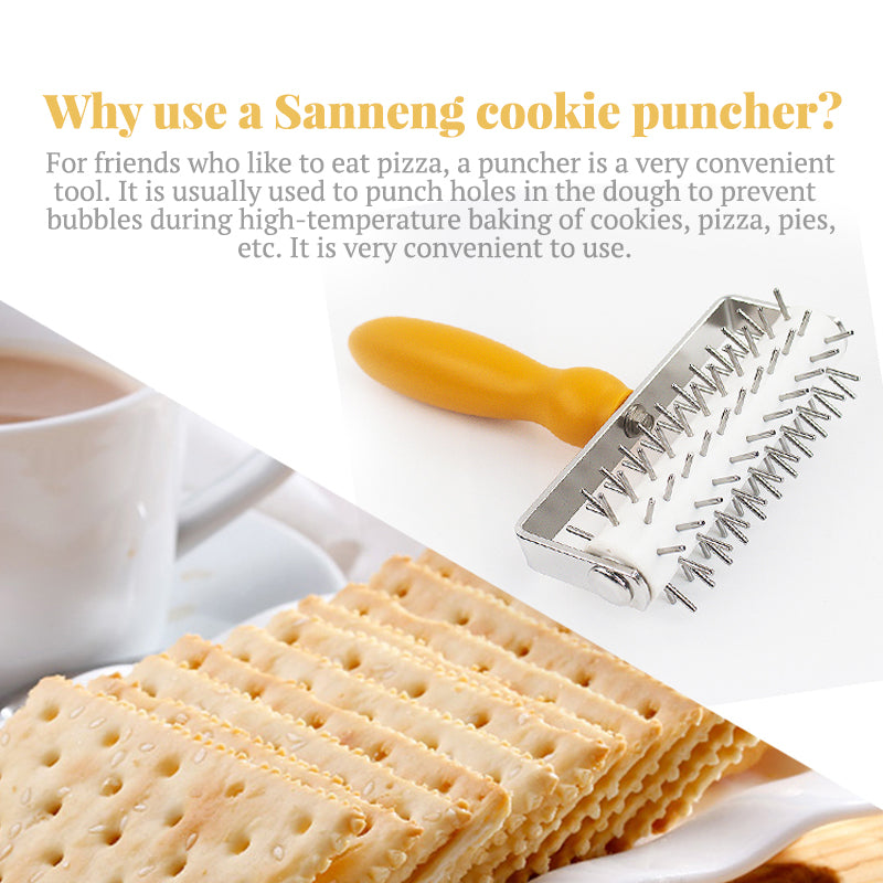 Stainless steel pizza puncher