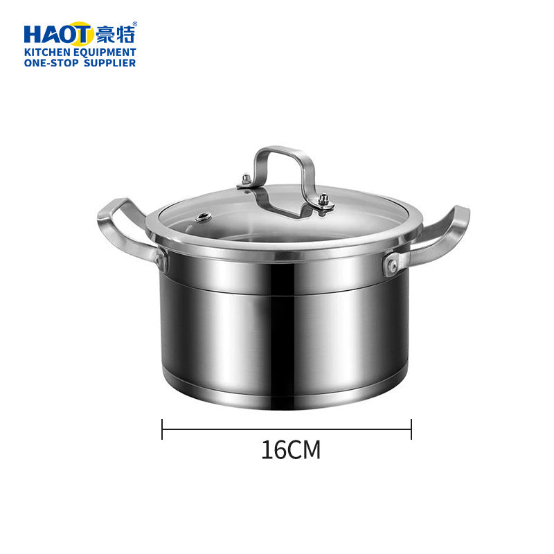 Double handle soup pot (three-layer bottom) 16cm