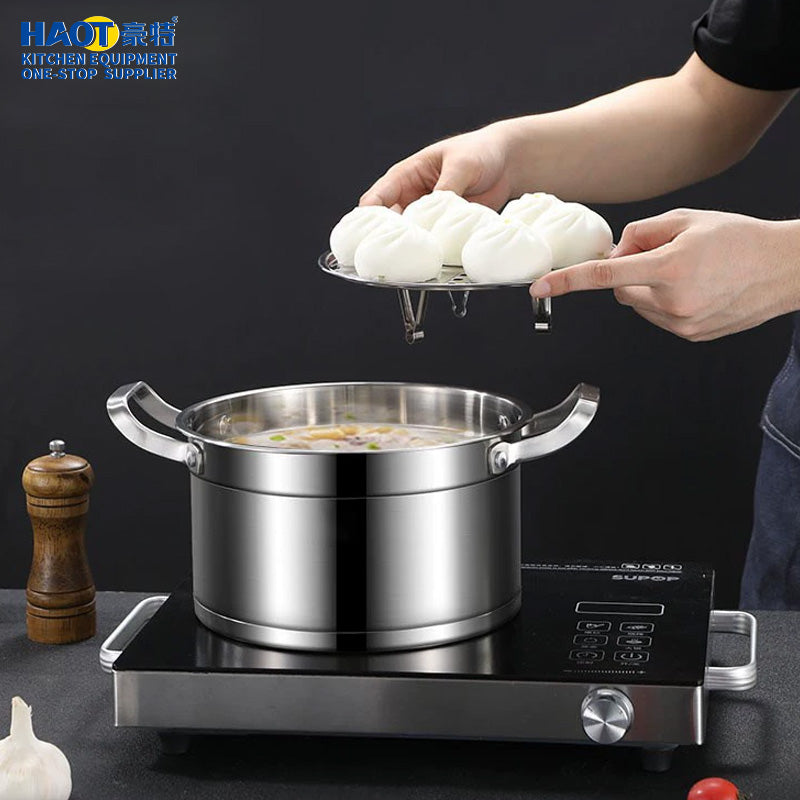 Double handle soup pot (three-layer bottom) 16cm