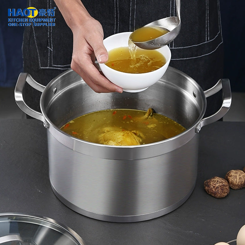 Double handle soup pot (three-layer bottom) 16cm