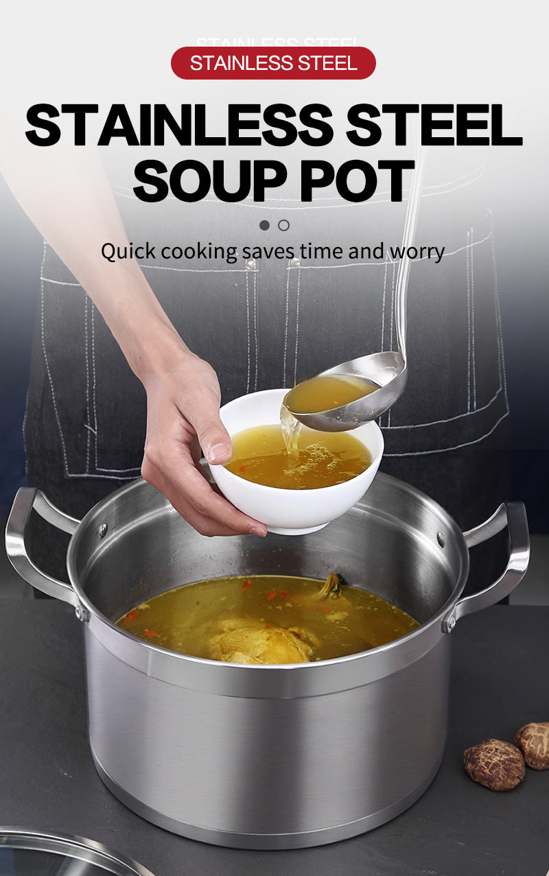 Double handle soup pot (three-layer bottom) 16cm