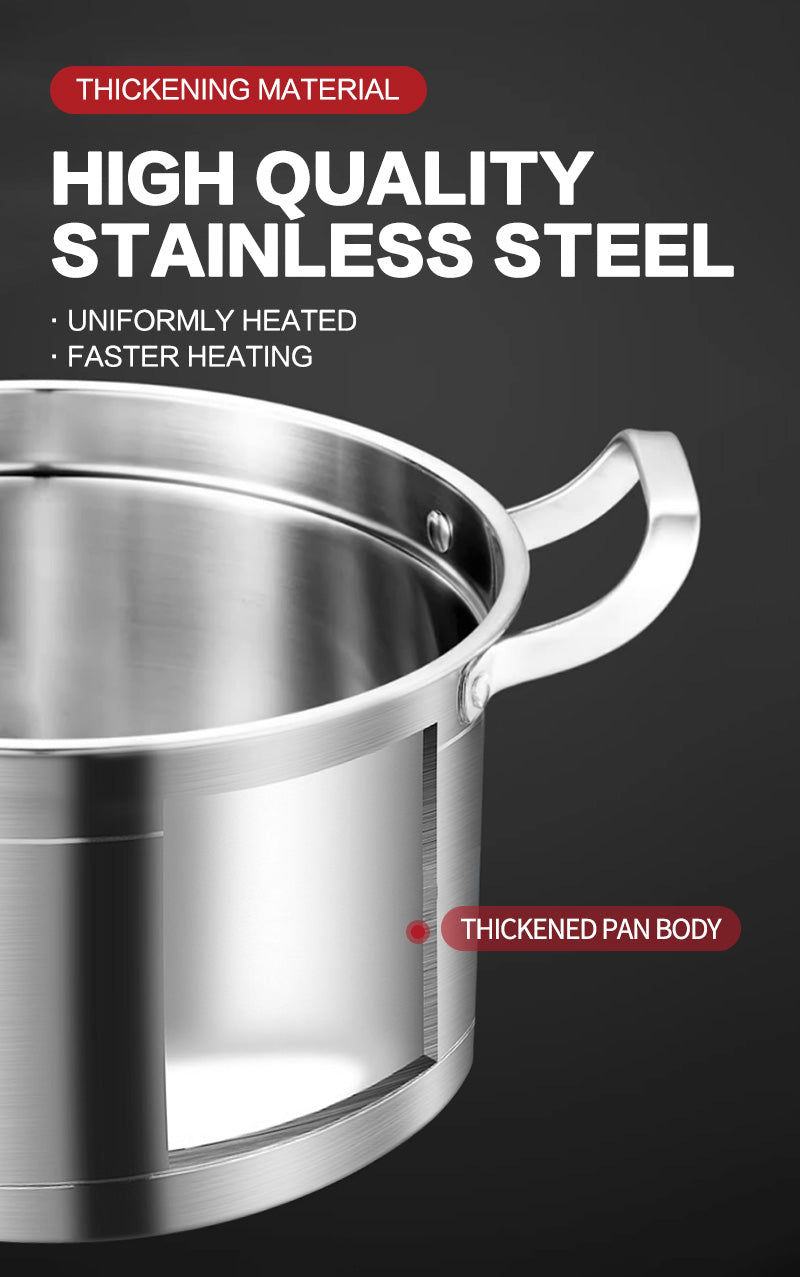 Double handle soup pot (three-layer bottom) 16cm