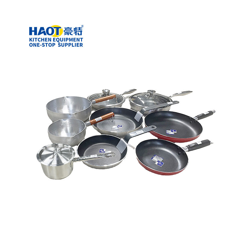 26cm three-layer steel non stick frying pan with glass cover (304)