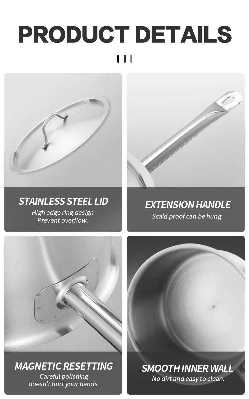 19cm single handle milk pot (soup steamer)