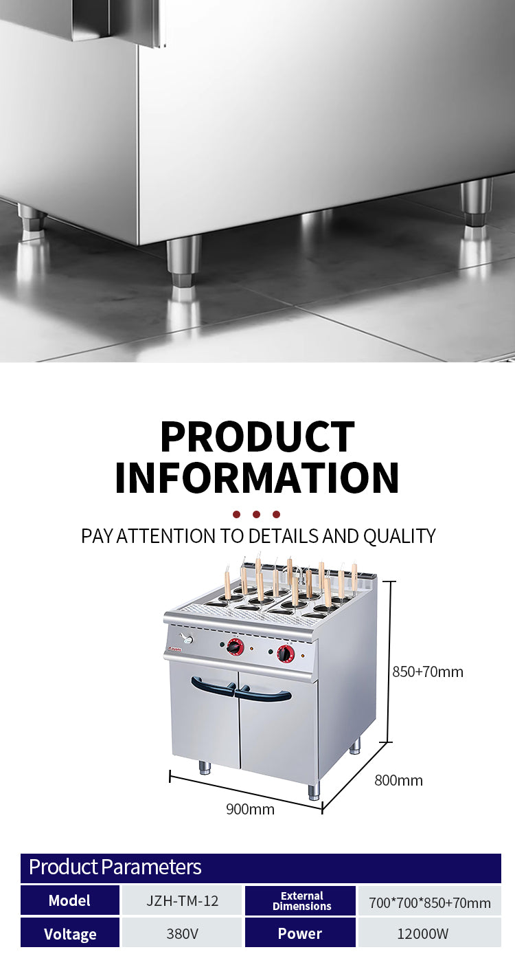 Electric noodle stove with cabinet holder