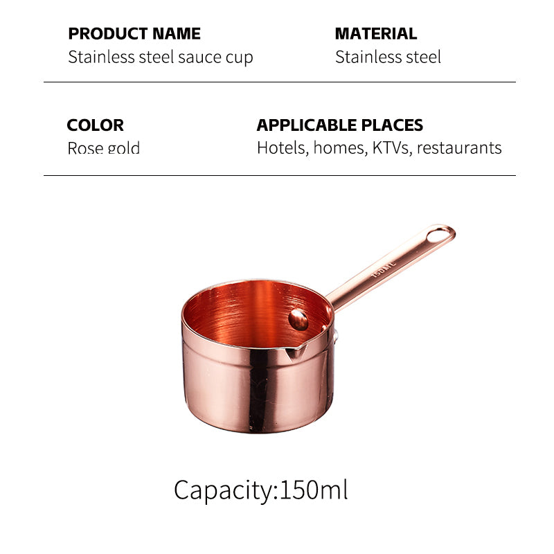 Pot round handle juice spoon rose color 150ml (C195-845)