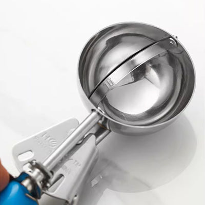 Green handle 304 stainless steel ice cream scoop(6.3cm)