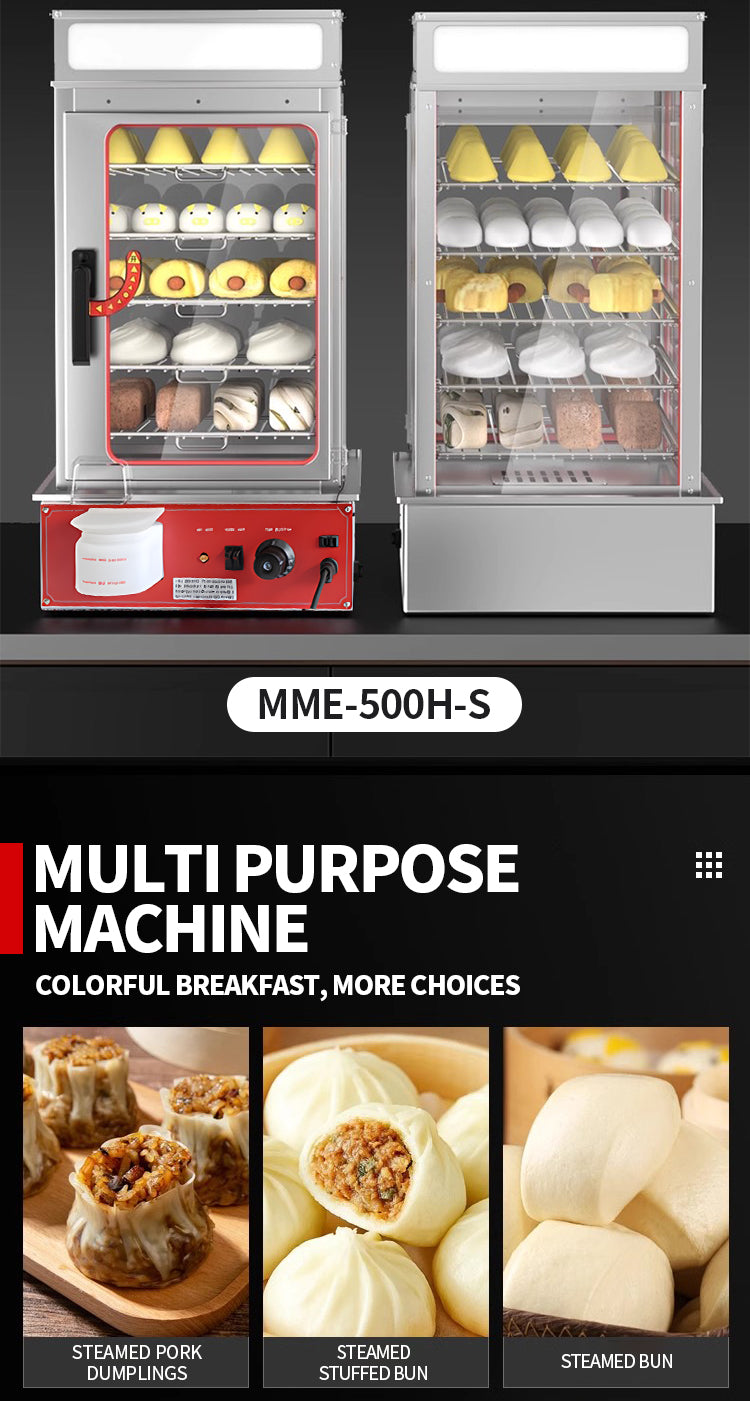 Efficient food display steamer