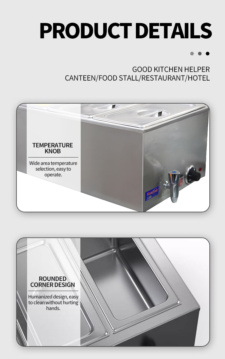 ZCK165BT-3 electric fast food insulated dining stove with three compartments