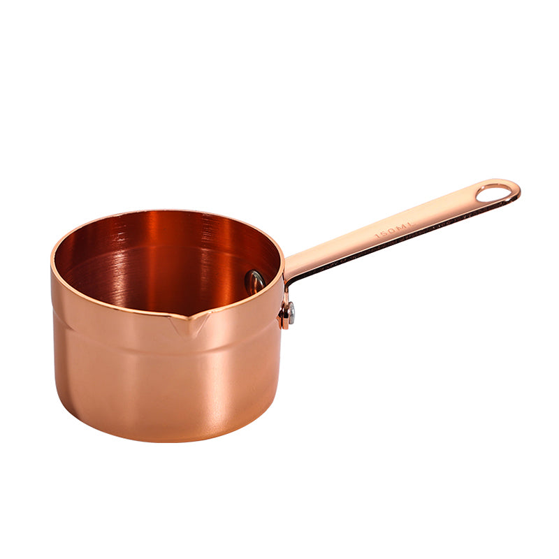 Pot round handle juice spoon rose color 150ml (C195-845)