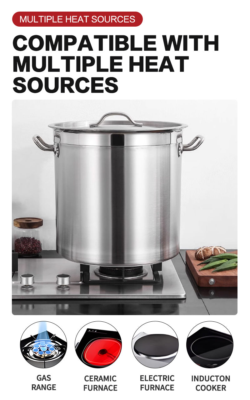 Stainless steel double bottom soup bucket