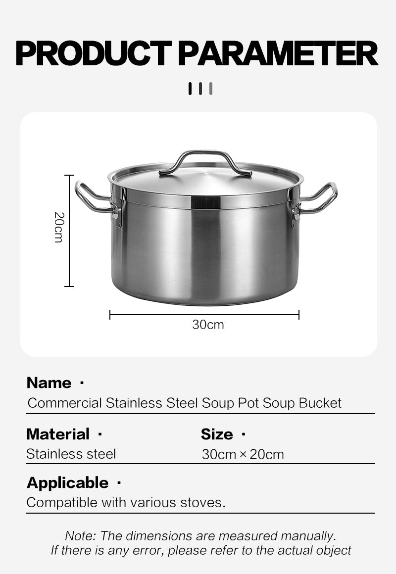 Restaurant Large Capacity Stainless Steel Cooking Hot Stock Pots