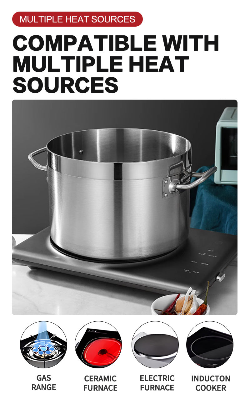 Restaurant Large Capacity Stainless Steel Cooking Hot Stock Pots