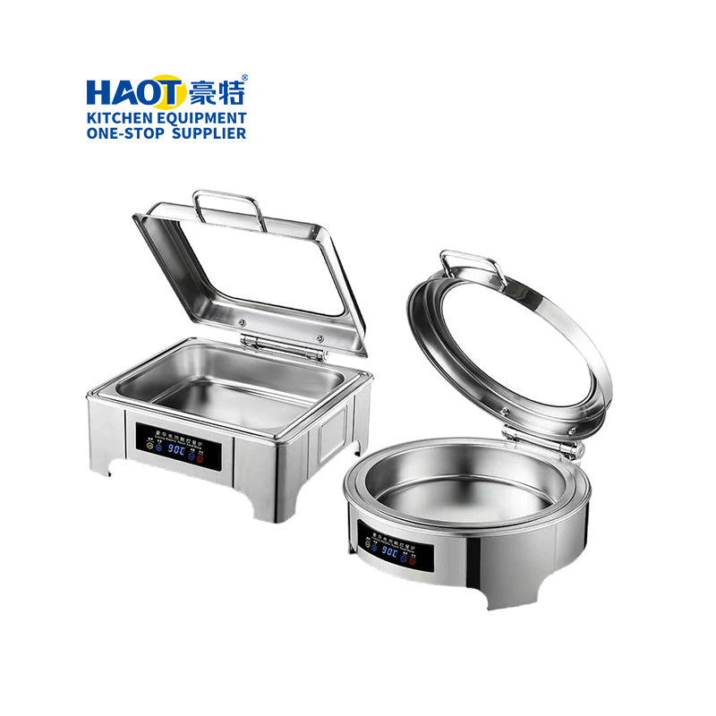 Circular electric digital display simple large glass dining stove fully enclosed