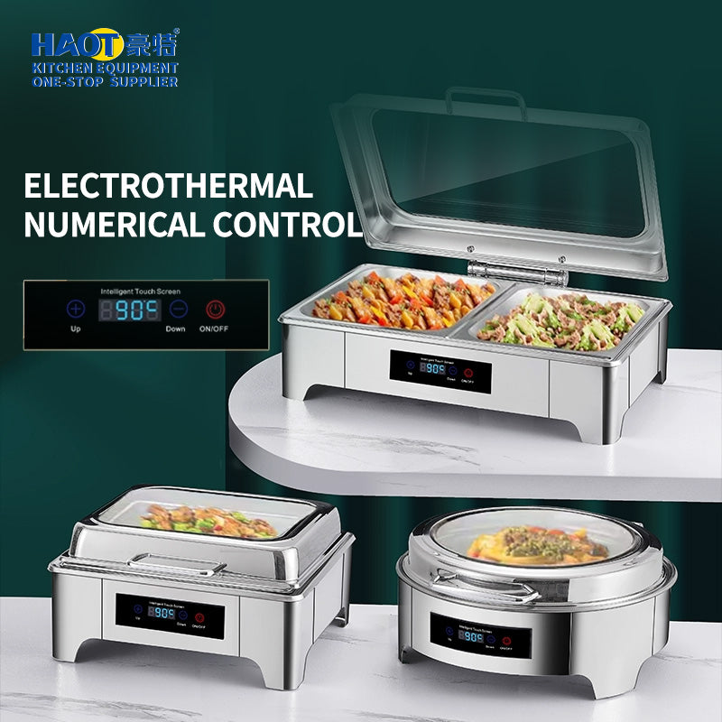 Square electric heating digital display simple large glass dining stove fully enclosed