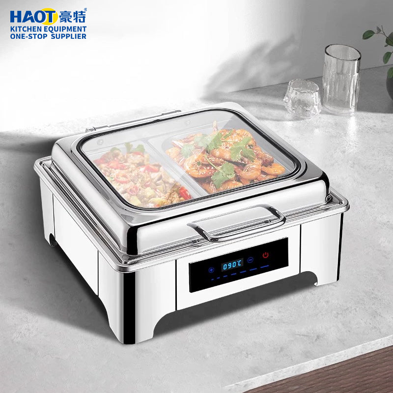 Square electric heating digital display simple large glass dining stove fully enclosed