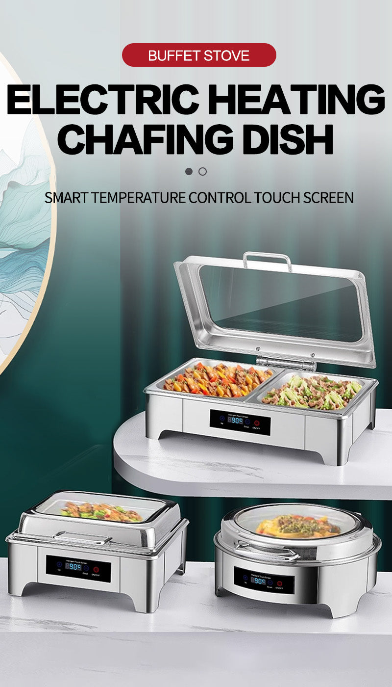 Circular electric digital display simple large glass dining stove fully enclosed