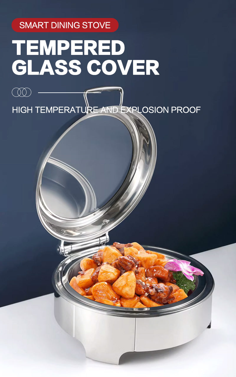 Square electric heating digital display simple large glass dining stove fully enclosed