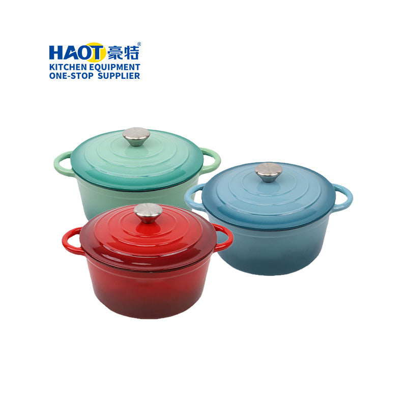 Round enamel pot red 28cm