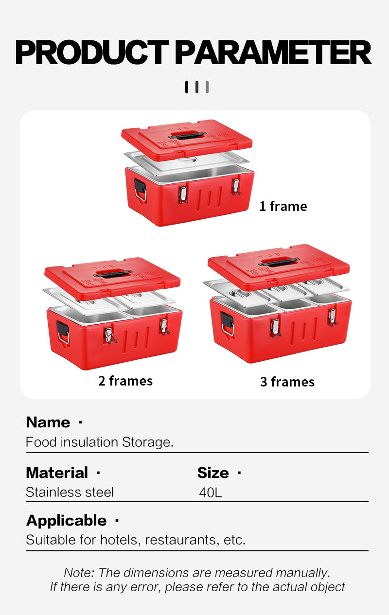 Detachable single compartment business insulated box 40L