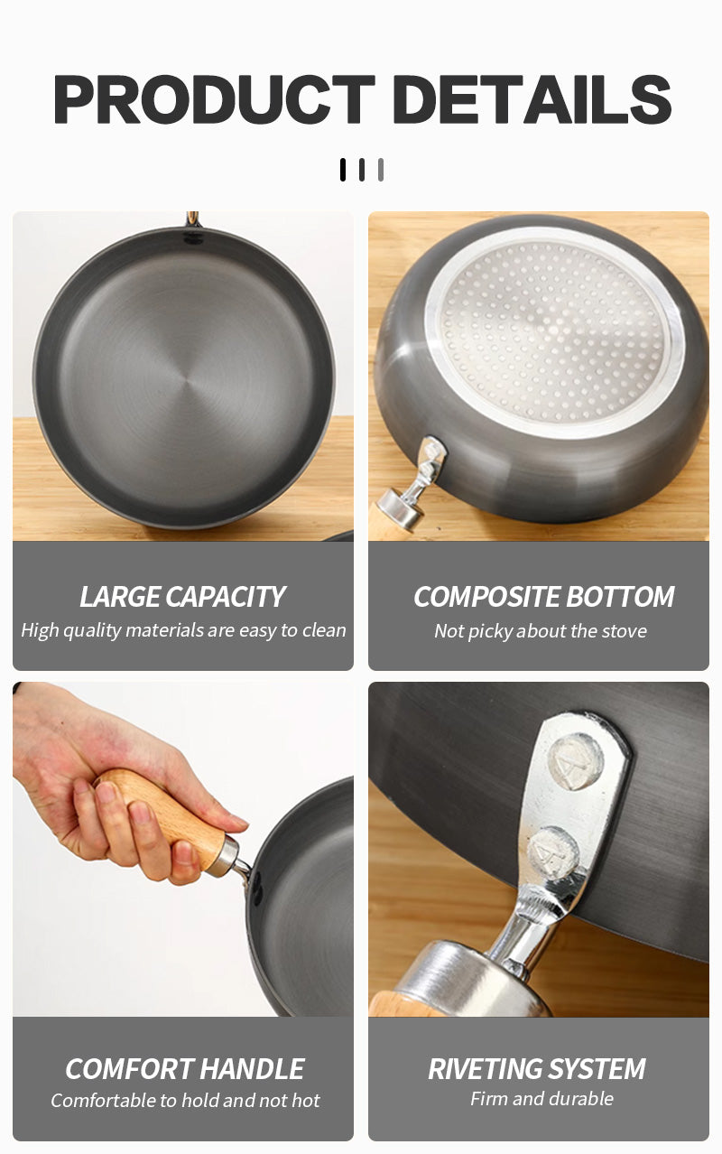 18cm double bottom small wok