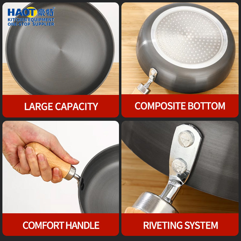 18cm double bottom small wok