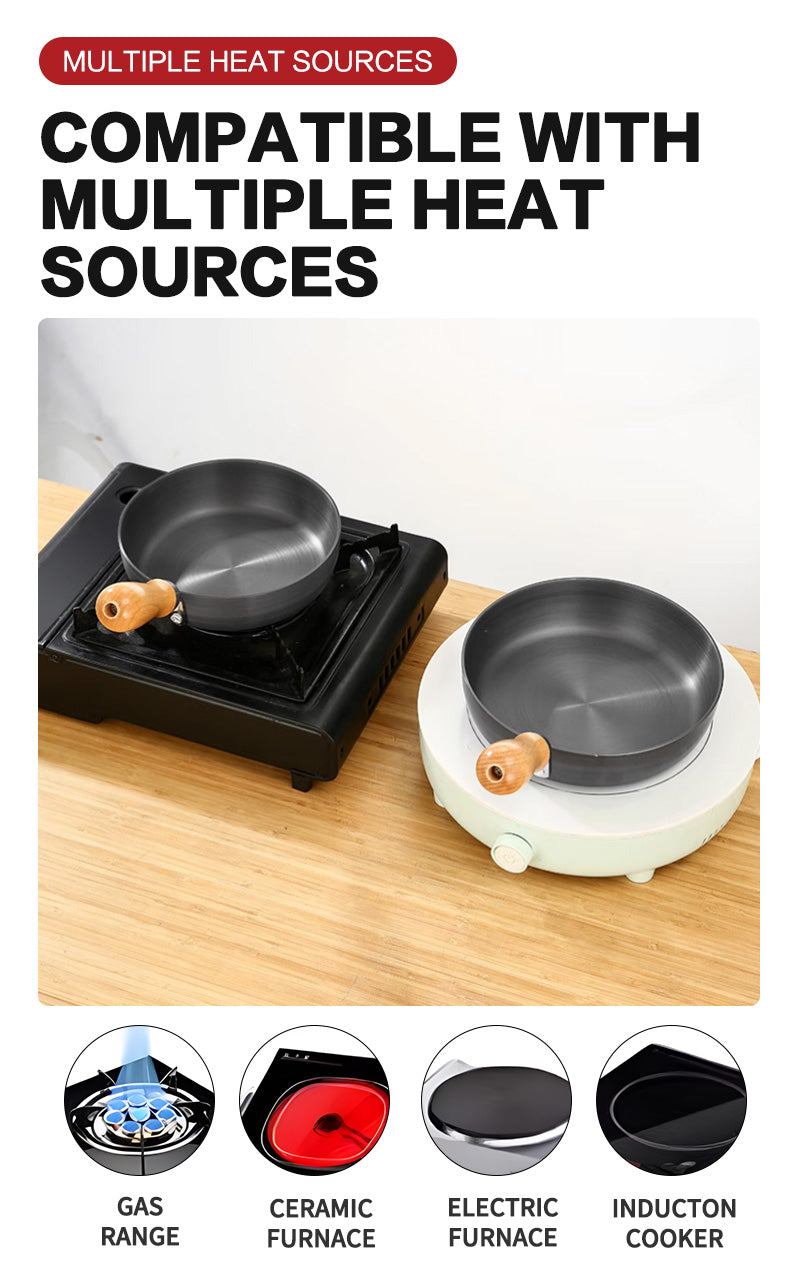 18cm double bottom small wok