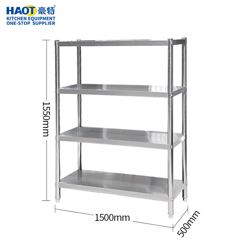 Stainless Steel 4-Tier Shelving Unit (38×55×173.5cm)