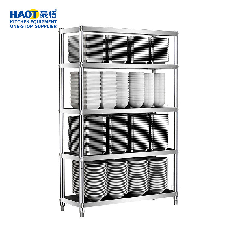 Stainless Steel 4-Tier Shelving Unit (38×55×173.5cm)