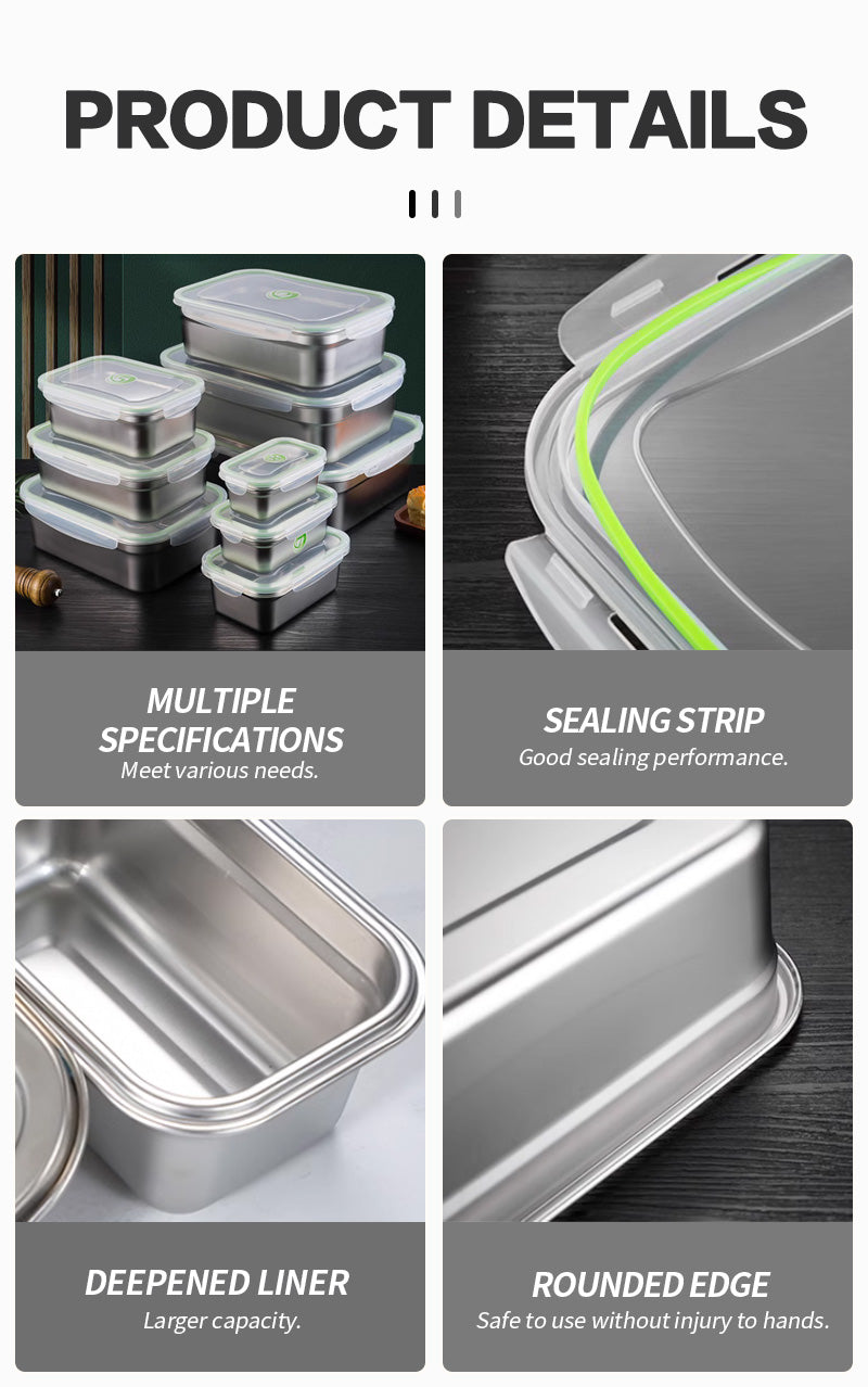 Stainless steel sealed fresh-keeping box