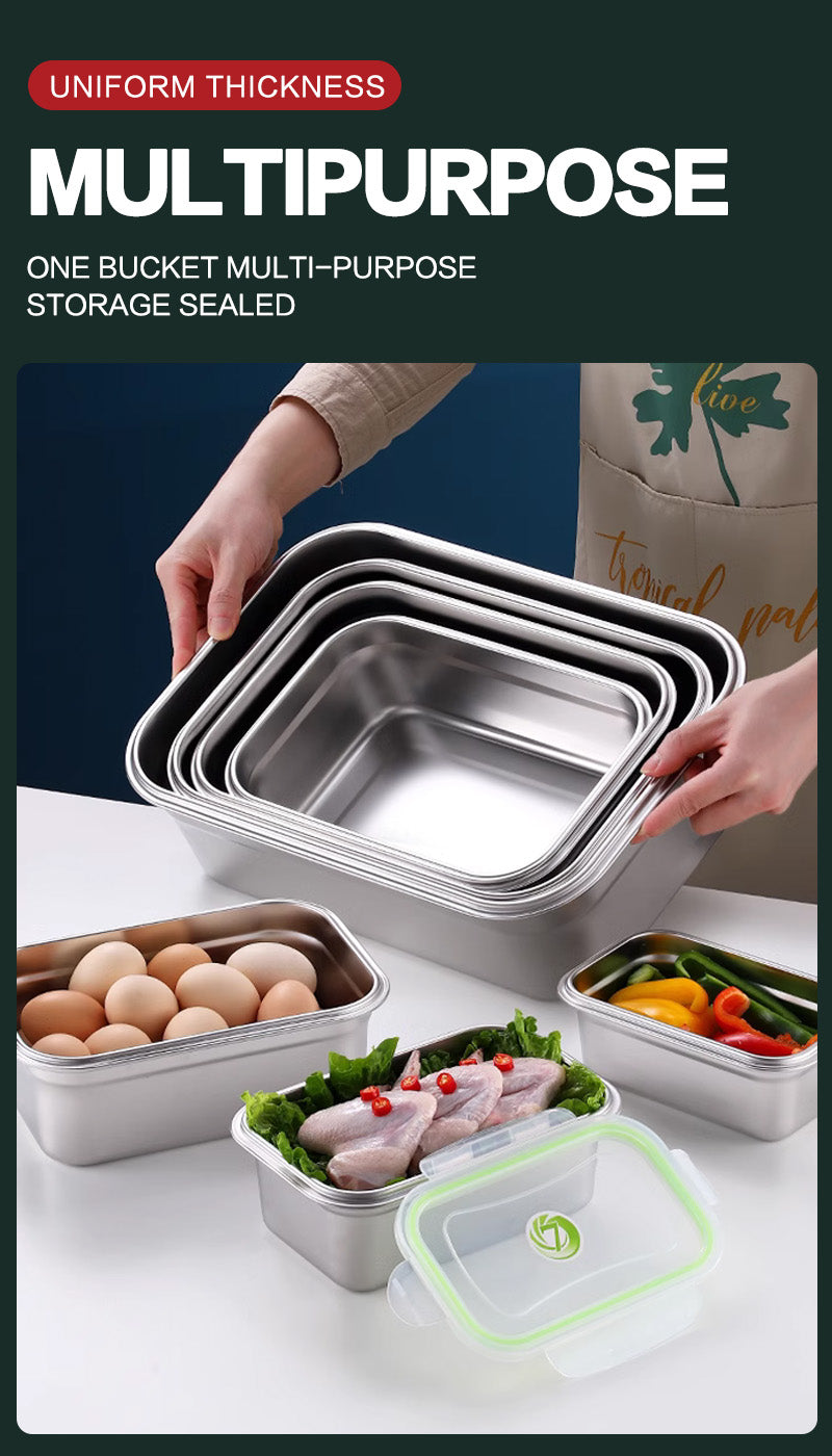 Stainless steel sealed fresh-keeping box