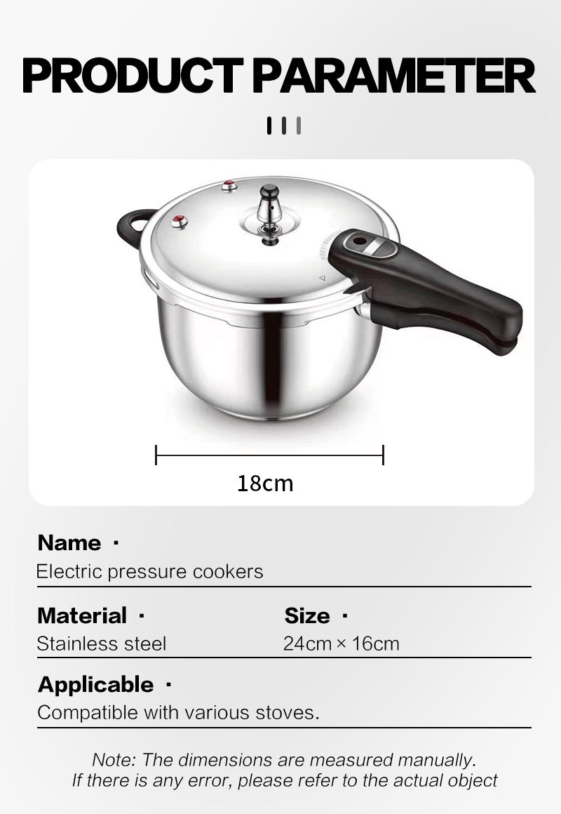 Stainless steel double bottom pressure cooker C18cm/4L