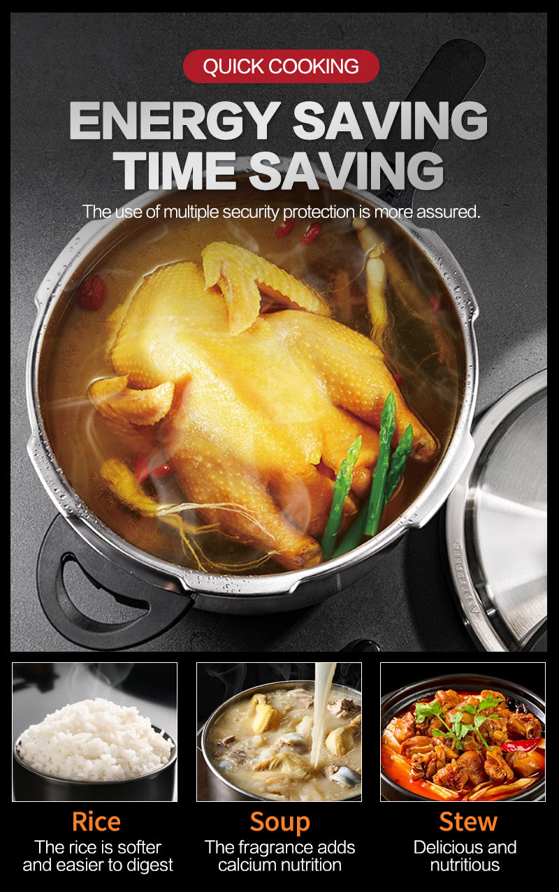 Stainless steel double bottom pressure cooker C18cm/4L
