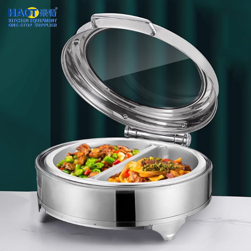 Luxury circular large perspective wrapped buffet stove