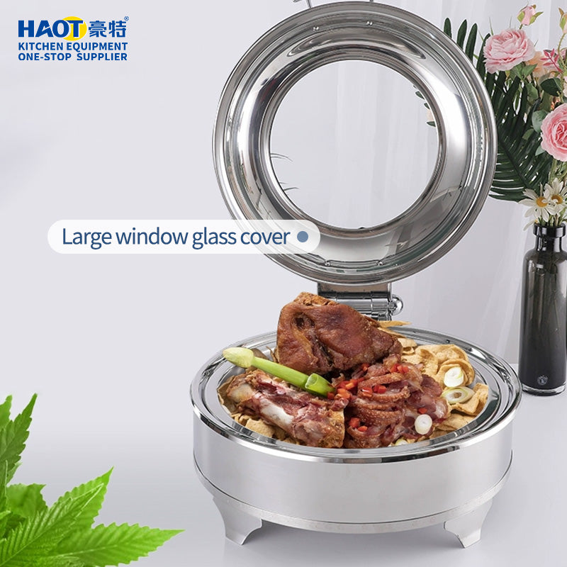 Luxury circular large perspective wrapped buffet stove