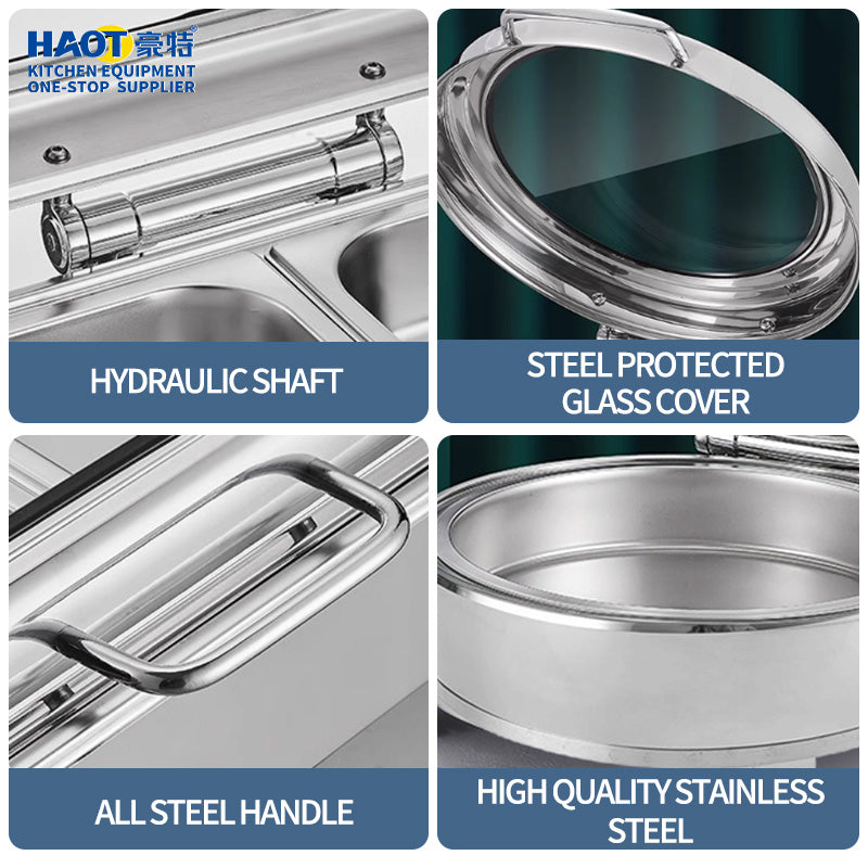 Luxury circular large perspective wrapped buffet stove